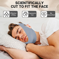 Mentonnière portative réutilisable respirante anti-ronflement avec Velcro réglable pour dormir confortable