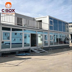 บ้านสำนักงานสำเร็จรูปแบบโมดูลาร์ Cbox สำหรับพักอาศัย ประกอบง่าย ค่ายพักคนงาน บ้านคอนเทนเนอร์แบบแพ็คสำเร็จ - Product Image 1