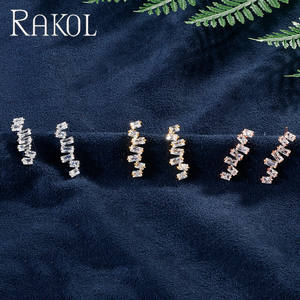 Rakol EP2023ต่างหูเครื่องประดับเพทายเรียบง่าย - Product Image 5