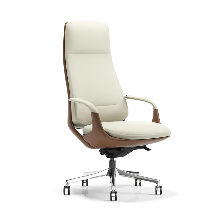 Fauteuil de direction en cuir de luxe moderne et confortable, pivotant et contemporain personnalisé