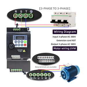 HISUN ไดรฟ์ VFD ขนาดเล็ก 0.75kw ถึง 5.5kw 220v 380v สำหรับควบคุมความเร็วมอเตอร์ - Product Image 5