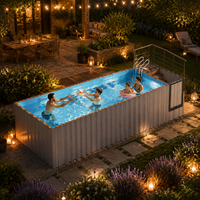 Piscine en fibre de verre préfabriquée, fabrication directe d'usine, piscine sur mesure, coque de piscine en FRP avec pompe et filtre, système de piscine complet