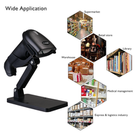 Lector de código QR CMOS 2D de mano YHDAA resistente para Escáner de código de barras inalámbrico Bluetooth interfaz USB para uso en tienda en Stock