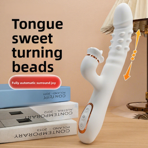 เครื่องสั่นซิลิโคนสำหรับผู้ใหญ่ กระตุ้นจุดจี ลิ้นสั่น ดูด ดูดซ้อน หมุนได้ อุ่นได้ ของเล่นเซ็กส์สำหรับผู้หญิง <span class=keywords><strong>AV</strong></span> Stick - Product Image 2