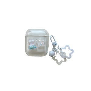 Conejo de estrella en forma de dibujos animados para funda de auriculares Bluetooth para <span class=keywords><strong>AirPods</strong></span> 2ª <span class=keywords><strong>generación</strong></span> <span class=keywords><strong>Pro</strong></span> <span class=keywords><strong>3</strong></span> Función de limpieza accesorios para auriculares - Product Image 5