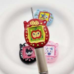 Perles acryliques en vrac à trou central imprimées de personnages de dessins animés SP Crybaby Nan-cy pour la fabrication de lanières de téléphone - Product Image 4