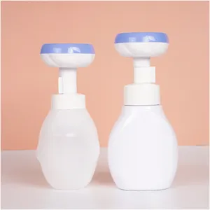 New Design PET 300ml Flower Shaped Hand Soap Bubble Foam Pump Bottle Hand Washing Fluid Packaging Plastic Pump Bottle