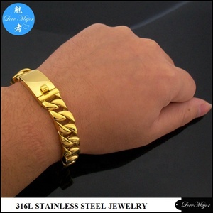 Bracelet en acier inoxydable à maillons de chaîne cubains ronds lourds de 12mm pour homme <span class=keywords><strong>motard</strong></span> - Product Image 6