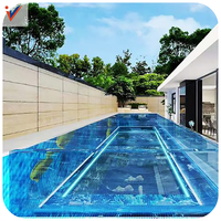 Piscine de nage à contre-courant extérieure en acrylique Plexi de haute qualité et au meilleur prix, murs en verre de piscine en acrylique transparent