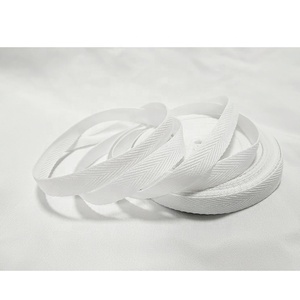Hẹp vải dây đeo 10mm <span class=keywords><strong>Polyester</strong></span> ràng buộc Băng xương cá Webbing mỏng đường ống Băng thiên vị Twill băng cho RÀNG BUỘC - Product Image 1