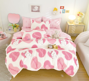 Nouveau design 3 pièces-ensemble <span class=keywords><strong>de</strong></span> <span class=keywords><strong>housse</strong></span> <span class=keywords><strong>de</strong></span> <span class=keywords><strong>couette</strong></span> avec des housses <span class=keywords><strong>de</strong></span> <span class=keywords><strong>couette</strong></span> à motifs d'<span class=keywords><strong>animaux</strong></span>/dessins animés/cœurs pour le lit - Product Image 6