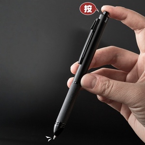 <span class=keywords><strong>Stylo</strong></span> Bille Automatique Multicolore <span class=keywords><strong>4</strong></span>-<span class=keywords><strong>en</strong></span>-1 <span class=keywords><strong>en</strong></span> Métal Noir Technologique avec Capteur de Gravité 1,0 mm pour Étudiants - Product Image 6