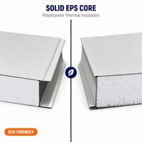 Panneau sandwich CE ISO EPS à rainures et languettes, panneau mural léger, isolation thermique pour maison préfabriquée