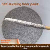 Peinture liquide autolissante époxy colorée pour sols en ciment, carrelage marbre, antidérapante et résistante à l'usure, application au pinceau