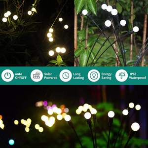 <strong>Solar</strong> Powered IP65 Pathway Decoration Landscape 6/8/10 Heads Led Swaying <strong>Firefly</strong> <strong>Light</strong> <strong>Solar</strong> Garden <strong>Light</strong> - Product Image 2