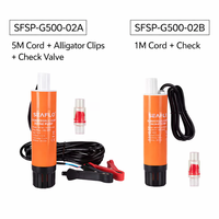 Pompe submersible miniature SEAFLO 12V, pompe à eau micro portable, pompe de transfert de carburant diesel avec pinces de batterie