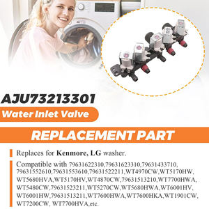 Nuevo AJU73213301 AJU75152601 Válvula de entrada de agua Solenoide 12V 5 Solenoide 2 Entrada 5 Salida Compatible con arandelas Ken-more - Product Image 4