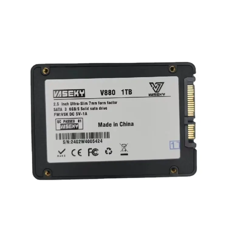 มืออาชีพฮาร์ดไดรฟ์ภายใน Uitra-slim 7 มม.Sata3 โซลิดสเตตดิสก์ TCL แฟลชสูง 2.5 นิ้ว 1TB SATA SSD