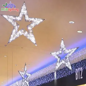 3D Acrylic Star Christmas Downtown Decoration 3D Acrylic Star Motif Light