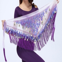 Ceinture de danse orientale sexy, écharpe de danse, jupe de danseuse, costumes de scène féminins, paillettes, glands, vêtements de danse thaïlandaise/indienne/arabe