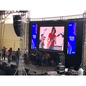 Pantalla de pared de vídeo Led de 500x500mm a todo Color P2.6 P2.9 P3.91 P4.81 pantalla LED grande para exteriores para conciertos Iglesia