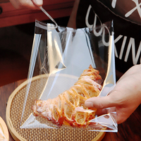 Sacs à pain en papier kraft avec soufflet latéral, imprimés en gravure, de qualité alimentaire, autocollants, OPP, pour gâteaux de mariage