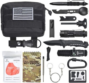 Survival Kit khẩn cấp survivalgear 18 trong 1 Cắm Trại Ngoài trời tăng thiết lập công cụ SOS <span class=keywords><strong>EDC</strong></span> Nguồn cung cấp khẩn cấp Kit - Product Image 1