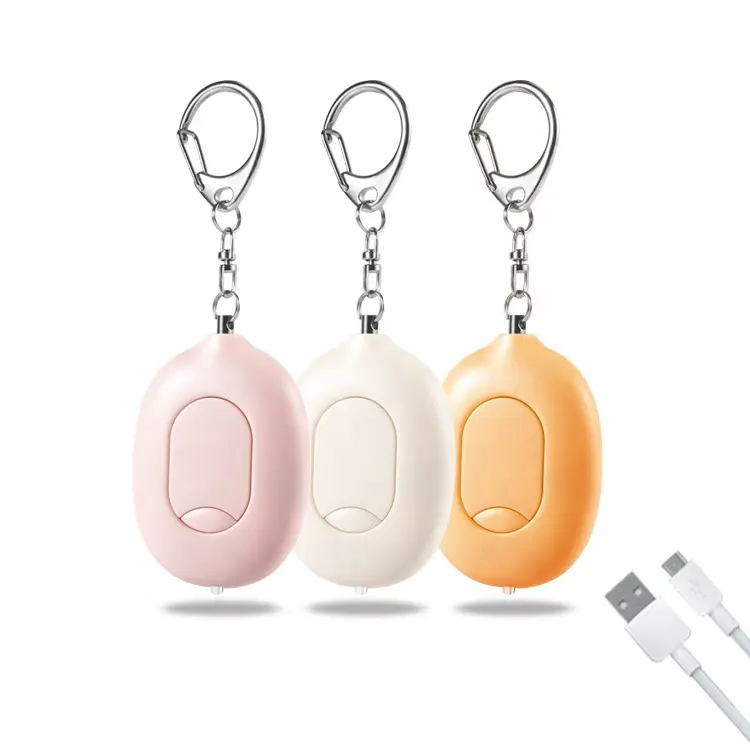 Persönlicher Sicherheits alarm Schlüssel bund mit Lichtern 140dB USB-Lades icherheits geräte Frauen Selbstverteidigung salarm Anti-Raub-Summer