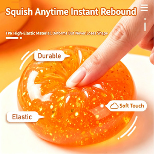 Giocattolo Antistress Sensoriale Squishy a Forma di Grande Panino in Plastilina con Glitter Gel, Giocattolo da Spremere per Tutte le Età, Regalo per Feste - Product Image 3