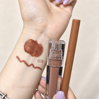 Ensemble de gloss et crayon à lèvres vegan hydratant longue tenue waterproof, marque privée