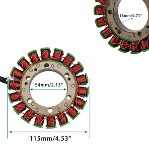 GOOFIT 18-poliger Motorrad motor Teile Generator Stators pule Comp Ersatz für <span class=keywords><strong>Honda</strong></span> TRX 400 2004-2007 - Product Image 2