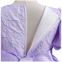Robes pour enfants à manches bouffantes de meilleure qualité pour la fête des filles Robes d'été en polyester et coton doux avec nœud
