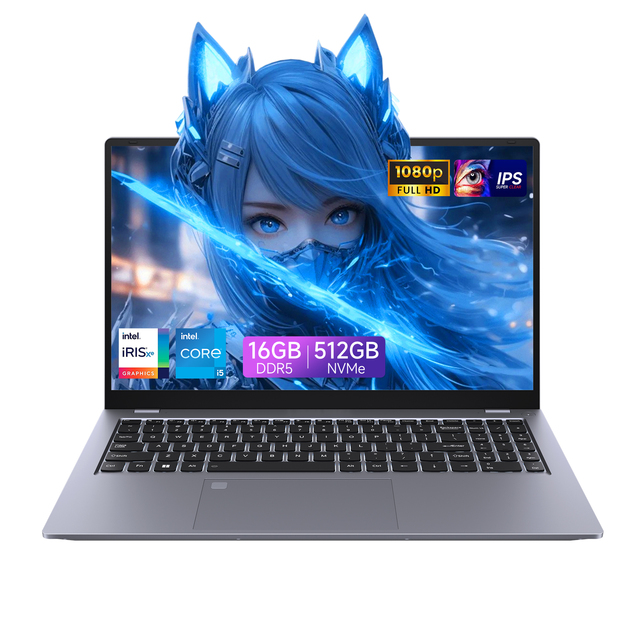 Professional 15.6" Notebook Intel i5 1240P 12th Gen FHD IPS Metal Shell Fingerprint Unlock Type-C Business Laptop Bulk