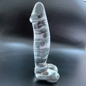 Giant Double-headed Big Glass Penis For Women FZ37