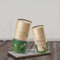 Contenants cylindriques en papier kraft enduit d'huile de silicone écologique personnalisés pour thé/aliments, emballage pour thé aux herbes et huiles essentielles