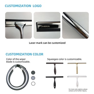 Tergivetro Doccia in Acciaio Inossidabile con 3 Ganci - Tergivetro Professionale Anti-Impronta per Porte Doccia e Finestre del Bagno - Product Image 5