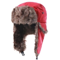Chapeau d'hiver russe pour homme avec cache-oreilles, en fausse fourrure douce, imperméable et coupe-vent, idéal pour le ski, la pêche et les fêtes