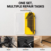 9PCS XINYAN Set Kunci Torx Ekstra Panjang Metrik 10T-50T Baja Karbon C45 Lapisan Oksida Hitam Kotak Penyimpanan Plastik Garansi 3 Tahun