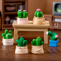 Nouveau design créatif mignon Simulation Cactus plante Figurines bureau Mini ornements jardin décorations accessoires