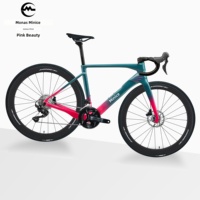 Vélo de course sur route en carbone Toray T800 Mitsubishi TR50 SHI MANO R7170 Di2 2*12 électronique hydraulique à disques blanc