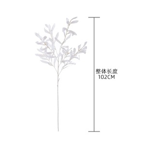 Plante artificielle CallaFloral en feuilles d'olivier blanches, branche unique, style INS, décoration de mariage MW26502 - Product Image 4
