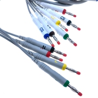Câble ECG à 10 fils avec connecteurs banane, compatible avec le câble KENZ EKG