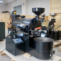 Tostador de Café Comercial Inteligente TY-2, de Doble Pared, de Acero al Carbono, con Pantalla Táctil PLC, Tambor, Máquina Alemana de Gas/Eléctrica, Programable