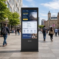 Écran publicitaire sur pied de 55 pouces, affichage numérique pour place publique