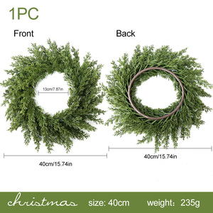 人工クリスマスリース50cmフェイクパインベリー付きドア窓装飾用 - Product Image 6