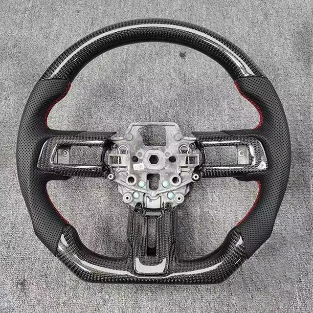OEM Auto Steering Wheel Customized Carbon Fiber Steering Wheel Fit for Ford Mustang 2012-2014