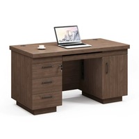 Bureau de direction moderne, populaire, en MDF, convertible, table de bureau informatique, mobilier en panneaux de bois avec un design élégant