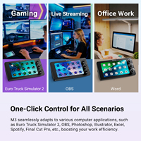 MiraBox M3 Stream Controller con Tastiera Macro e Display LCD, Tasti e Manopole Rotanti per Creatori, Streaming e Gaming