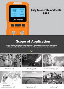 Ofis kablosuz yanıcı gaz analizörü CO H2S O2 CH4 dedektörü ile hava kalitesi monitör gaz analizörleri - Product Image 3