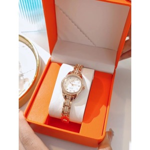 Fashion Women's Rose Gold Tone Watch Luxury Diamond Paved Bezel Stainless Steel Diamond Bracelet 30M Waterproof Quartz Watch - Product Image 5